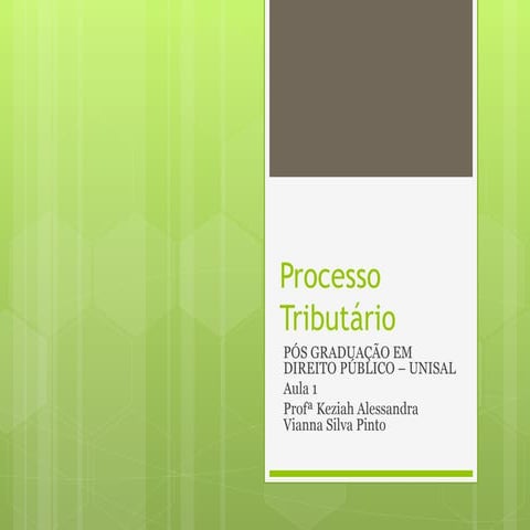 Processo tributário   keziah