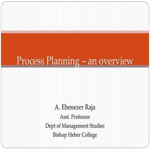 Process planning