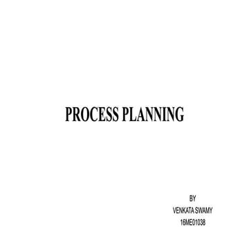 Process planning