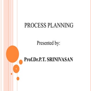 Process planning (lesson 1)