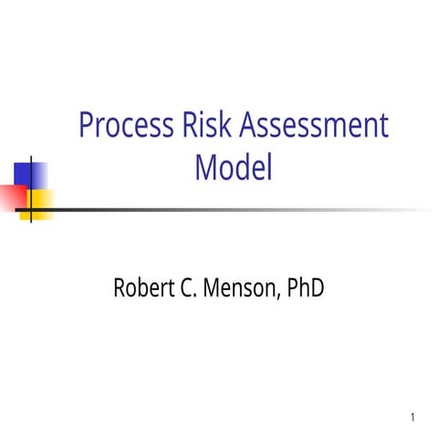 Process Risk Assessment Model as a reference model