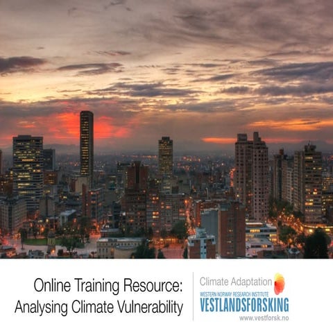 Process stage 1 Analysing climate vulnerability  institutional