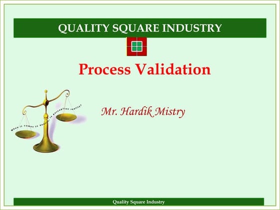 Process validation ppt. | PPT