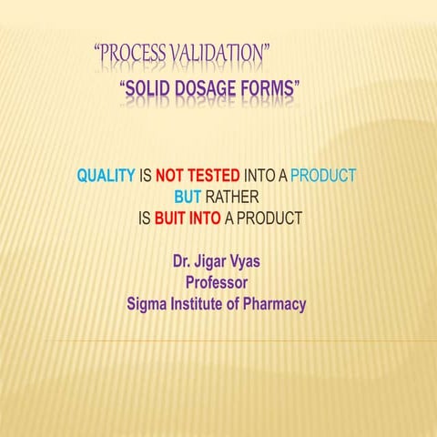 Process validation