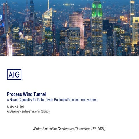Winter Simulation Conference 2021 - Process Wind Tunnel Talk