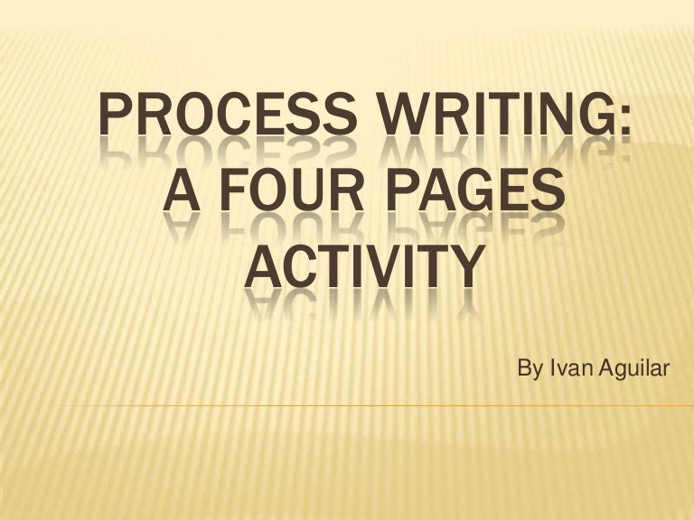 Process writing a four pages activity