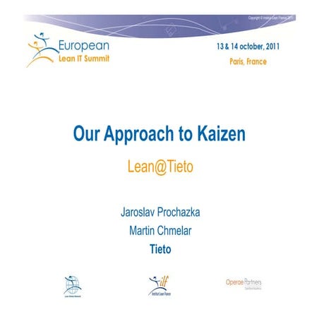 "Our approach to Kaizen" by J Prochazka and M Chmelar 
