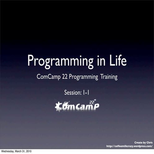 Programming in Life | PPT