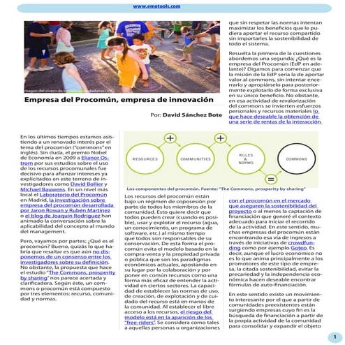 Empresa del Procomún, empresa innovadora