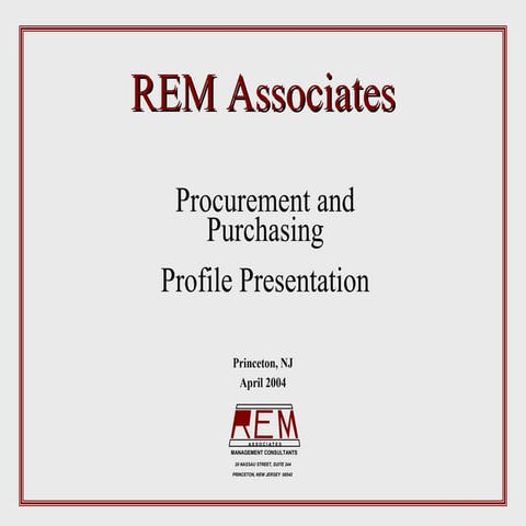 Proc&amp;Purch Profile