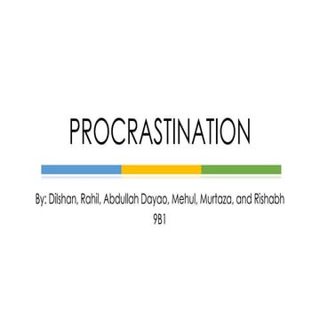 Procrastination