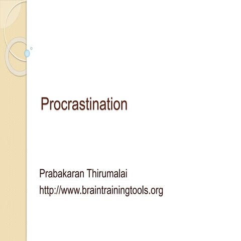 Procrastination