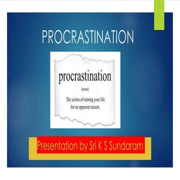 How to avoid Procrastination to improve productivity.pptx