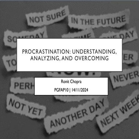 Procrastination_Presentation.pptx procastination | PPTX