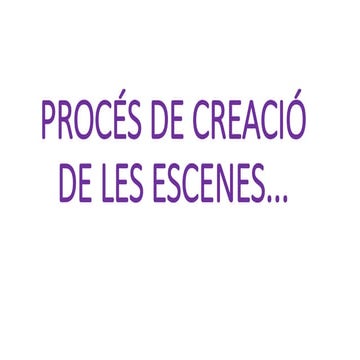Procés de creació de les escenes