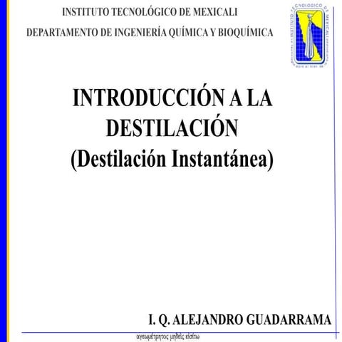 Proc sep iii   destilacion instantánea