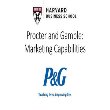 Procter and gamble: Marketing capabilities