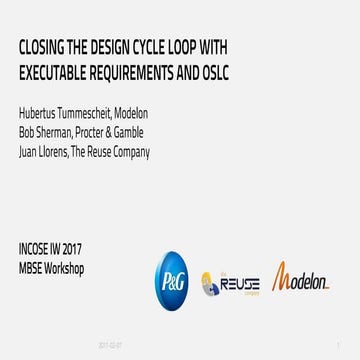 Procter & Gamble Modelon INCOSE 2017