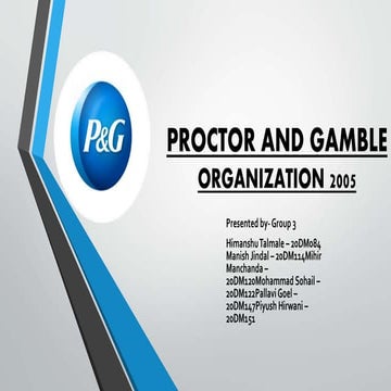 Proctor and gamble Case study
