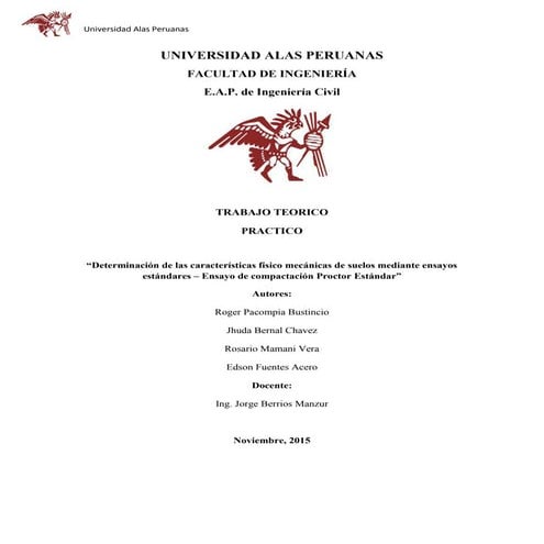 ensayo de compactacion - Proctor estandar