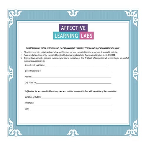 CA Proctor Form (Sample)