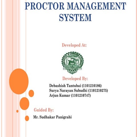 Proctor Management System