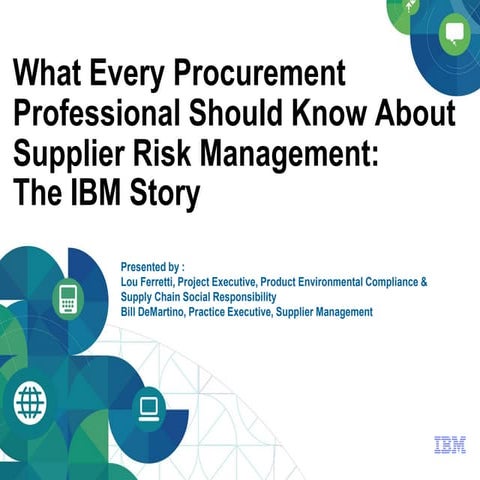 What Every Procurement Professional Should Know About Supplier Risk Managemen...
