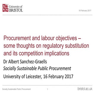 Procurement and labour objectives: ...