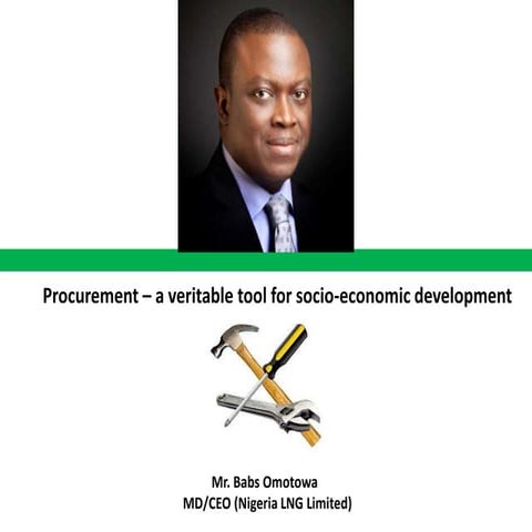 Procurement – A veritable tool for socio economic development