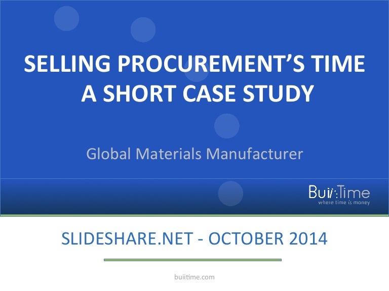 Procurement Case Study Selling Time With BuiiTime