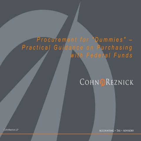 Procurement for "Dummies" - 2017 Texas Emergency Management Conference  