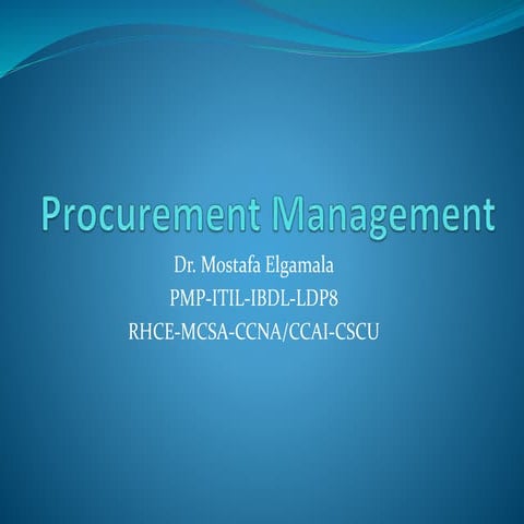 Procurement management