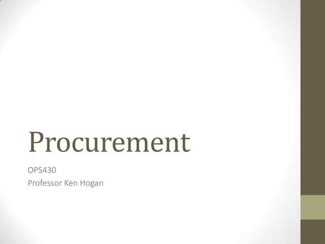 Procurement ops450