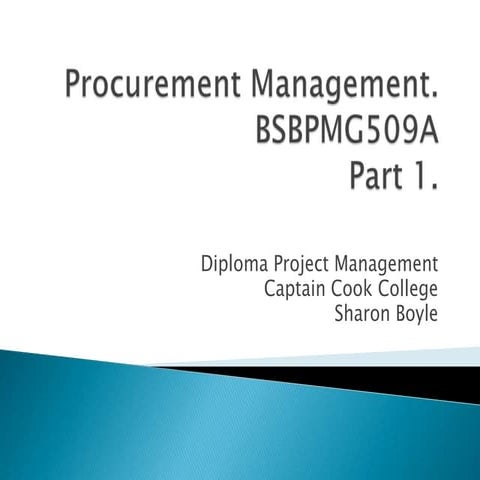 Procurement part 1.