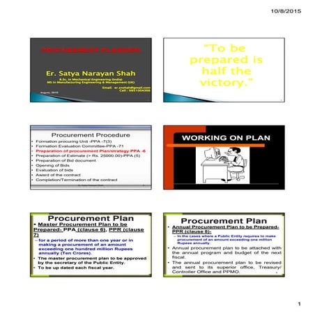 Procurement planning