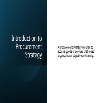 Procurement_Strategy_Presentation.pptx for Supply chain management | PPTX