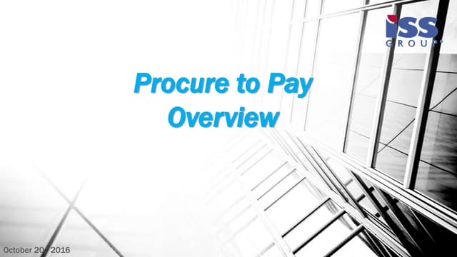 Procure to Pay 