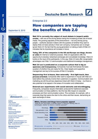 Companies benefit from Web 2.0 investment