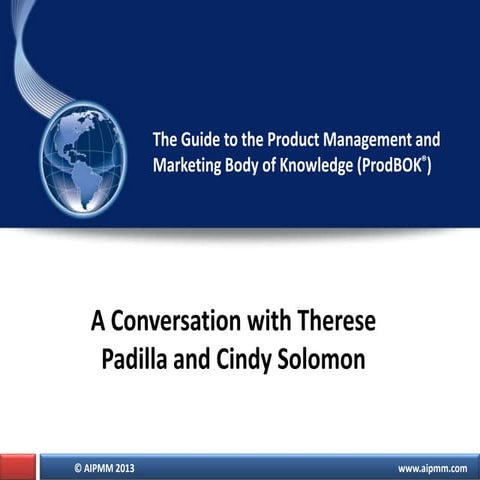 Release of The Guide to the Product Management and Marketing Body of Knowledg...