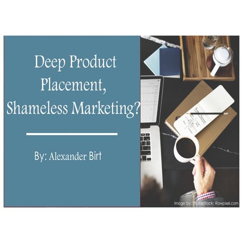 Prodcut placement, shameless marketing?  pdf