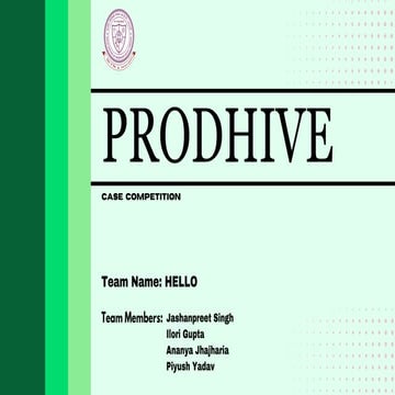 case study on bistro for prodhive competition