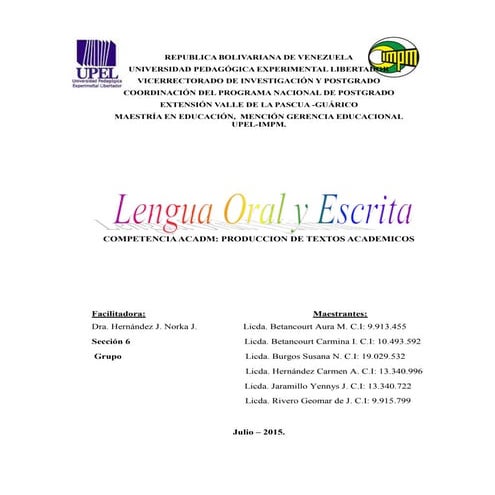 Prod textos acadm. lengua oral y escrita 