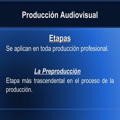 Producción audiovisual 