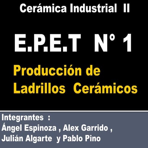 Producción de ladrillos cerámicos