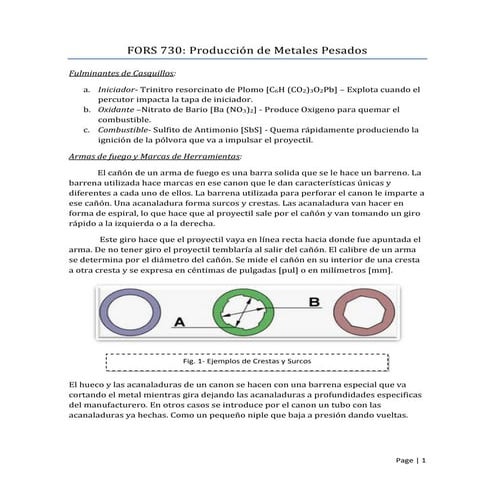 Producción de metales pesados