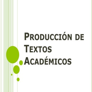 Producción de textos académicos