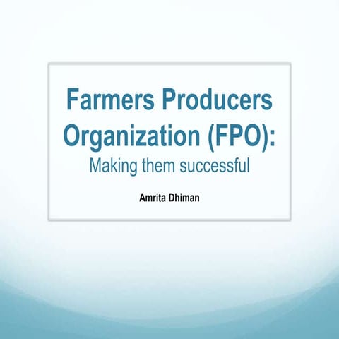Producers' organisations