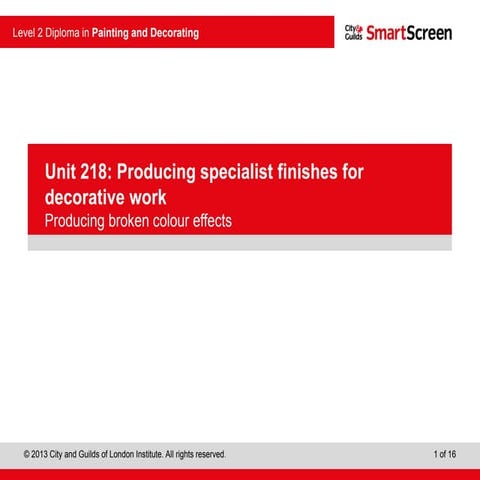 Producing broken colour effects 4