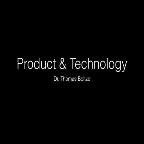Product and Technology, CTO Circle Berlin April 2015
