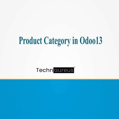 Product Category in Odoo13